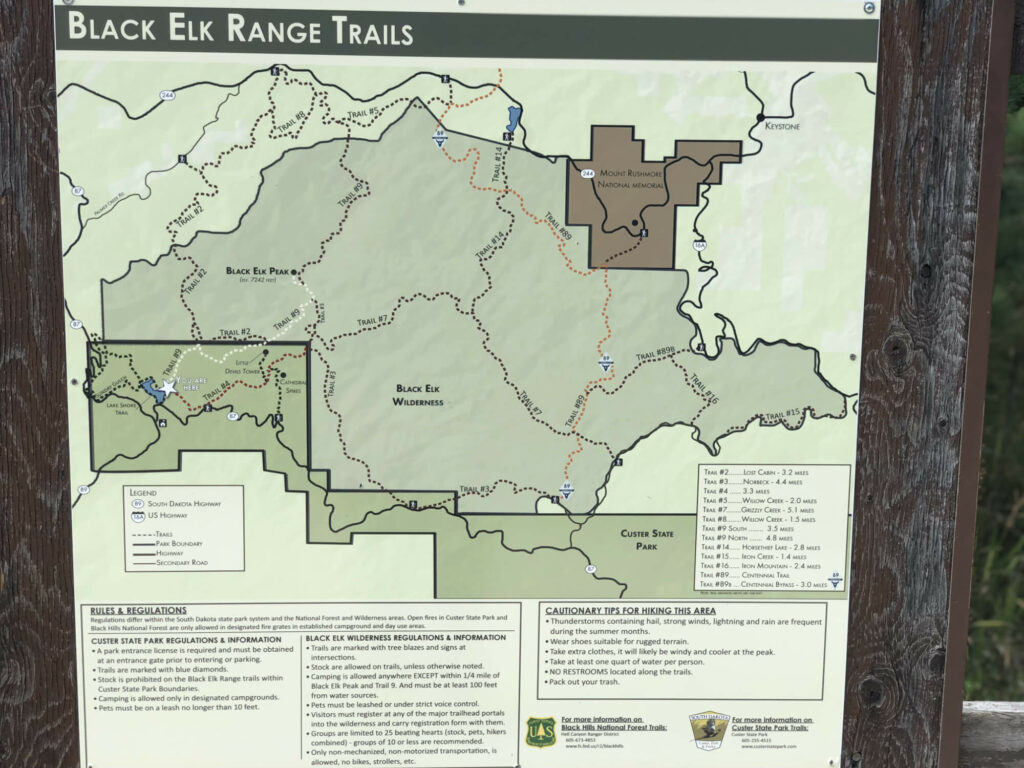 Map Black Elk Range Trails