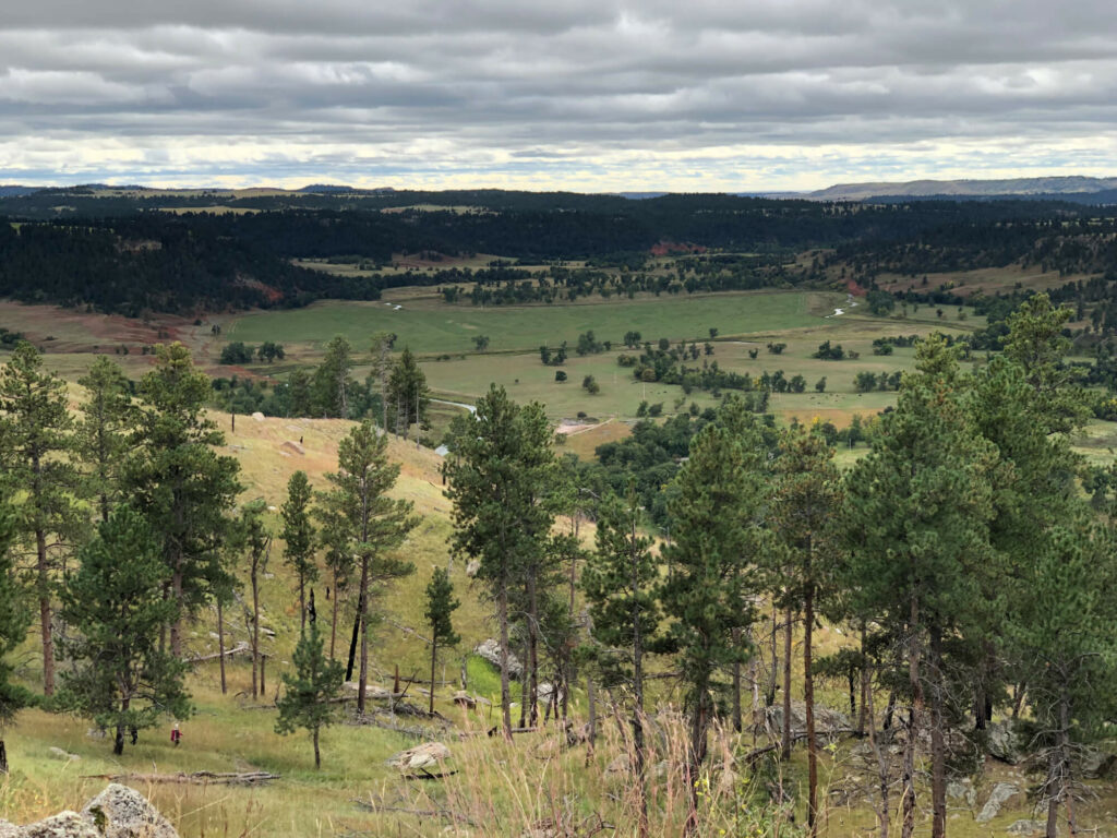 Picture of the horizon from the base of Devils Tower