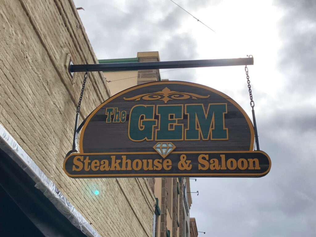 Picture of the Gem Saloon Sign